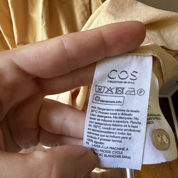 COS Organic Cotton Tiered Maxi Dress Sz 8 - Picture 7 of 8